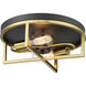 Canada 14 inch Black and Gold Flush Mount Ceiling Light